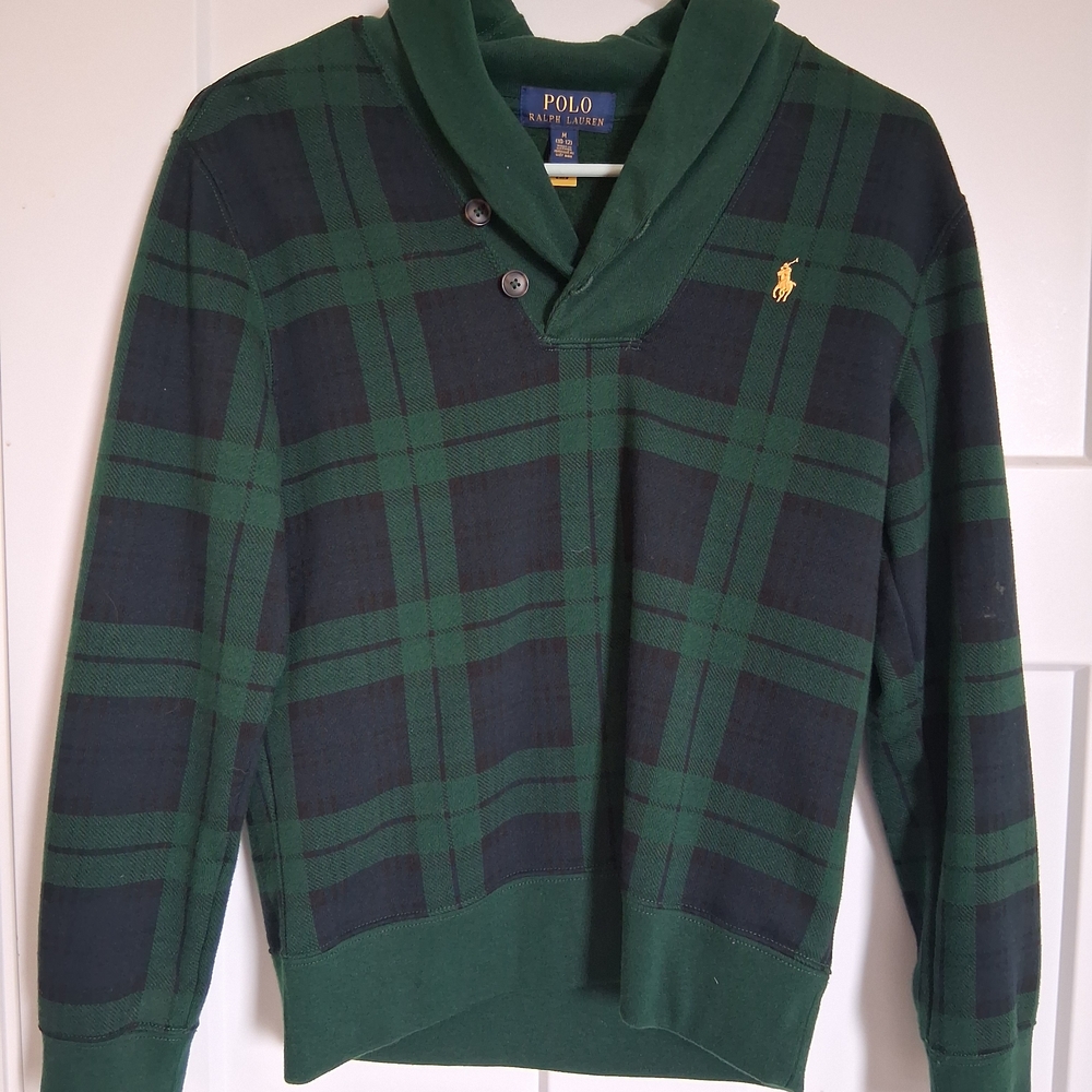 Polo by Ralph Lauren Green and Black Plaid Kids Polo